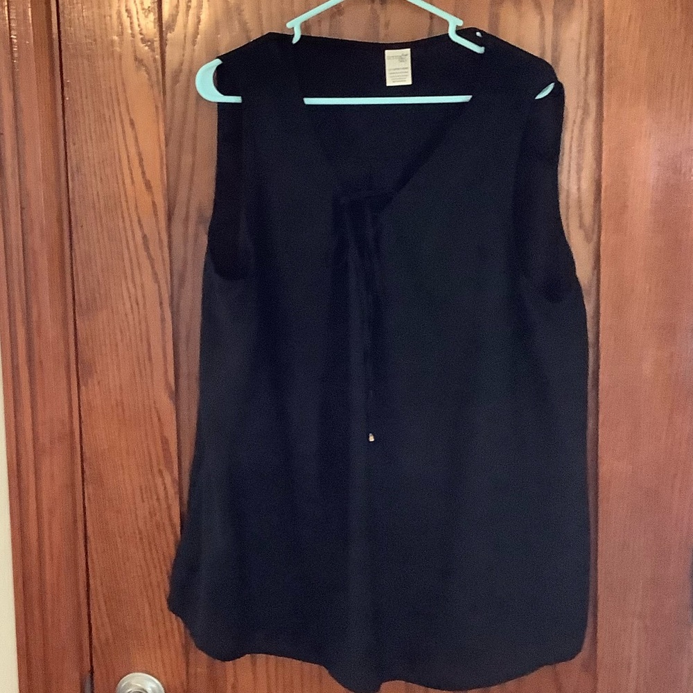 Terra and Sky Black Blouse Size 16W to 18 W